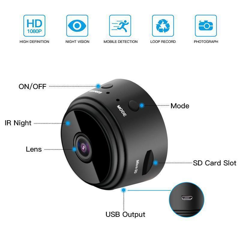 Nova 1080p mágneses WiFi mini kamera – Okos lakóautó és otthoni biztonsági kamera