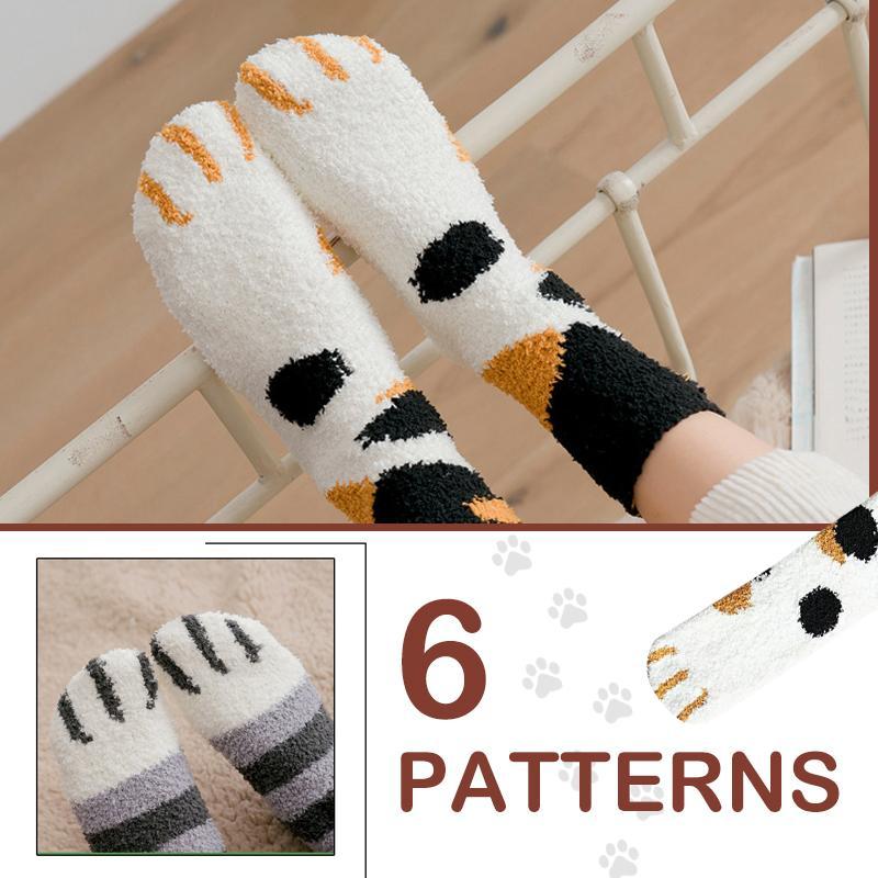CozyPaws Flauschige Katzenkrallen-Socken für den Alltag