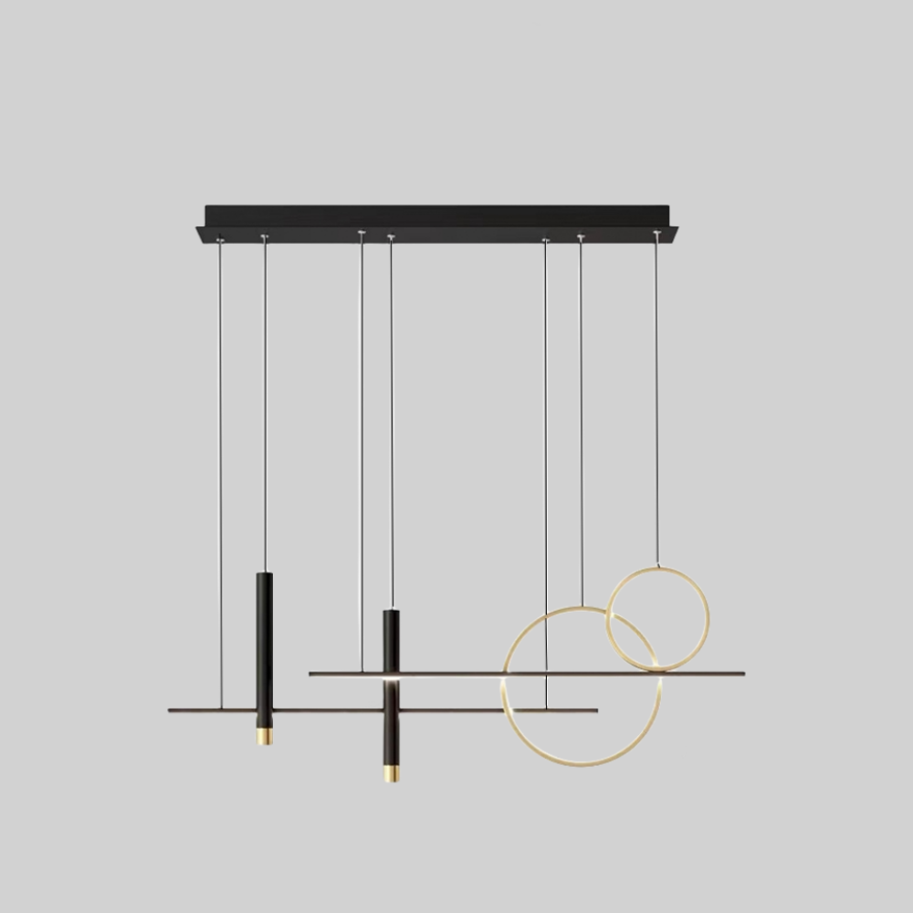 Nymera Black Metal LED Chandelier for Modern Interiors