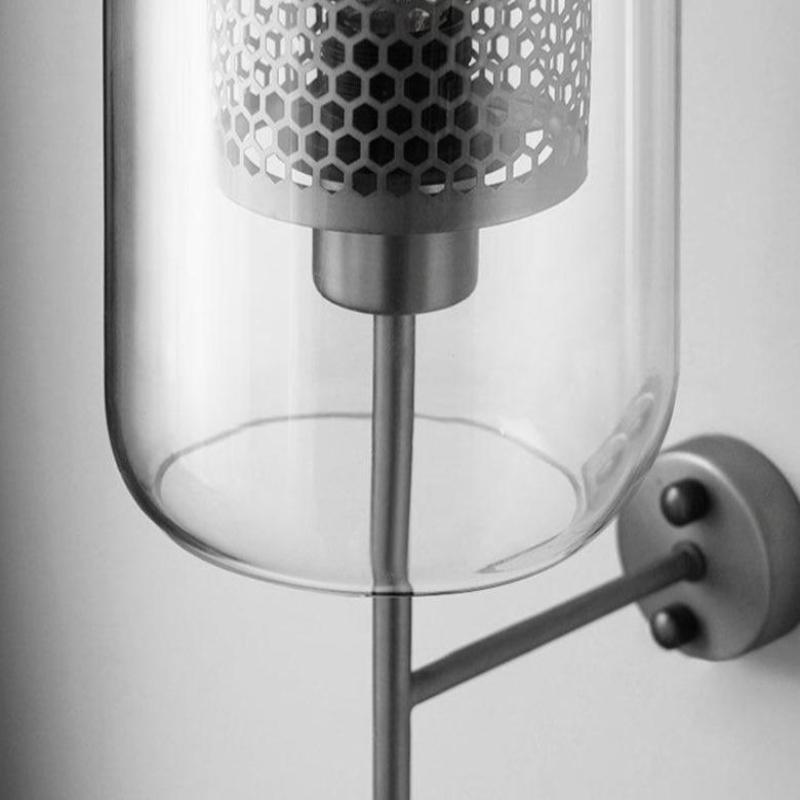 VeroLume Waben-Orb-Wandleuchte Gold Glas