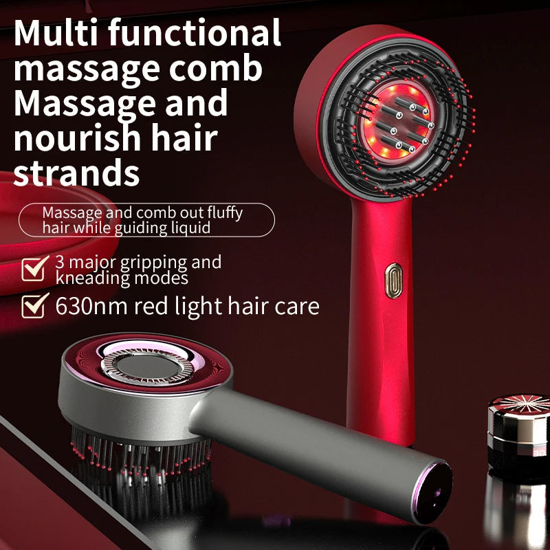 Pente de Massagem Elétrico - Terapia Capilar com Luz Vermelha