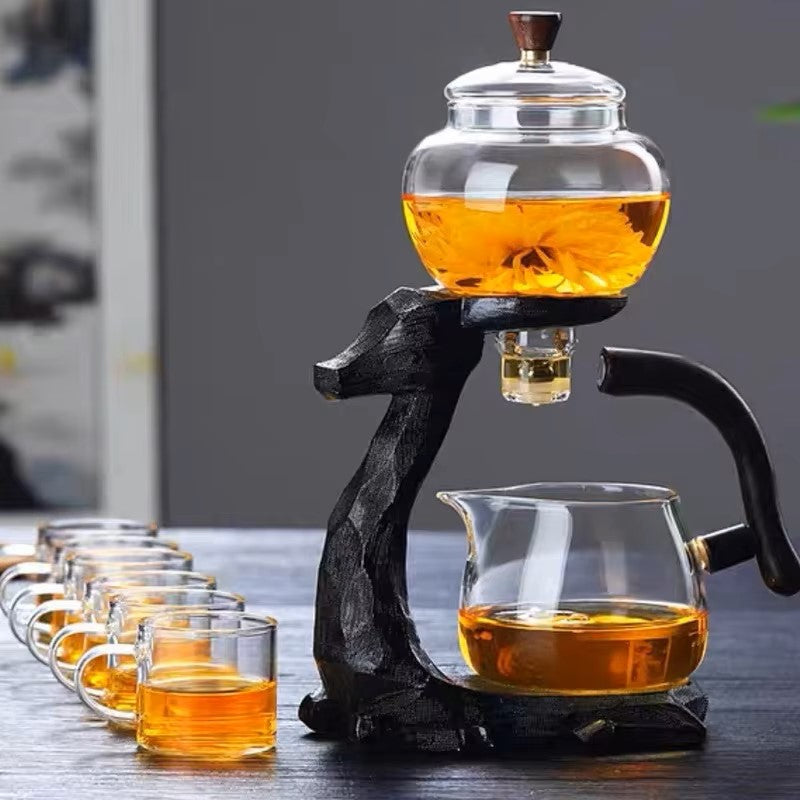 Set Teh Kung Fu Kaca Sedutan Magnetik Automatik 350ml