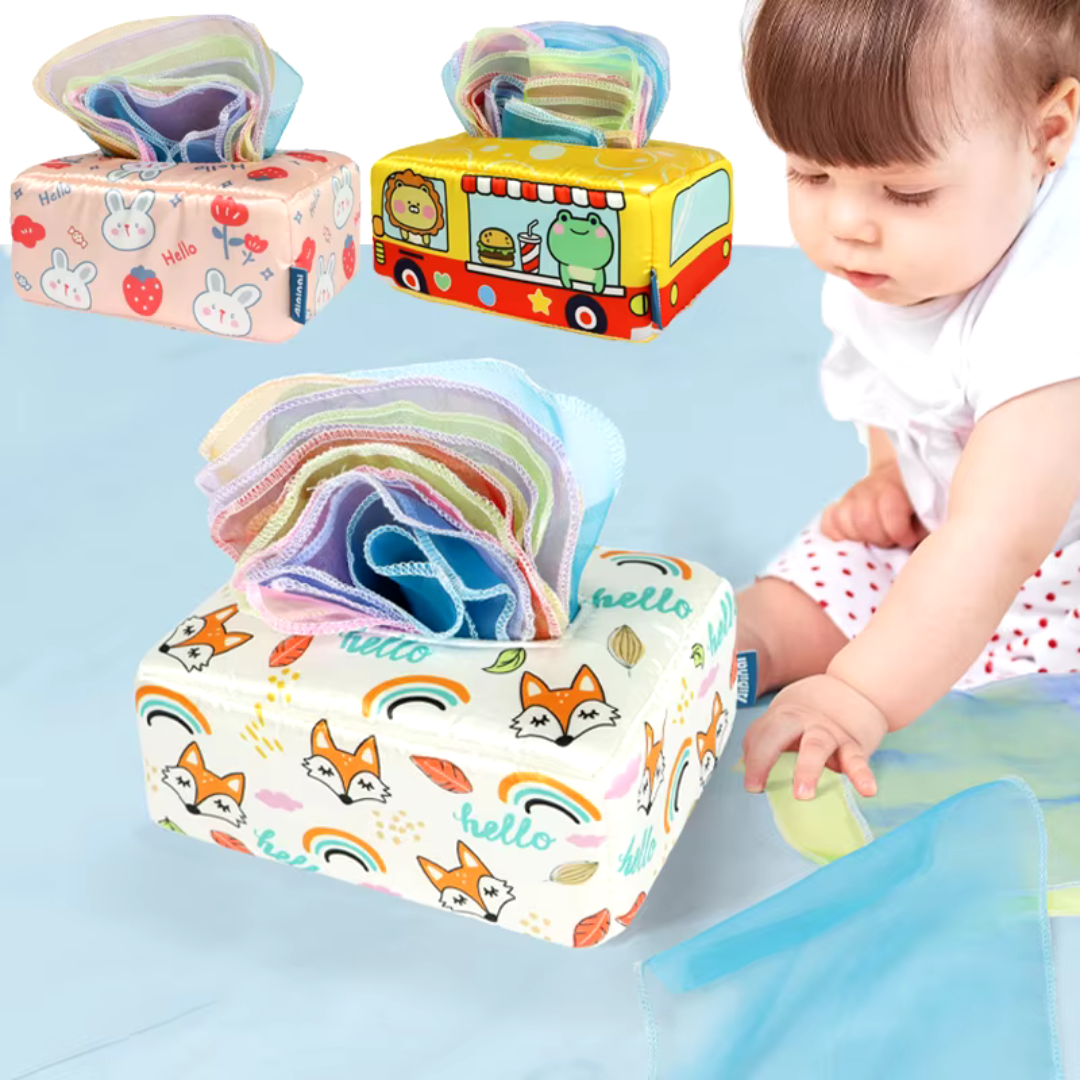 Caja sensorial de pañuelos