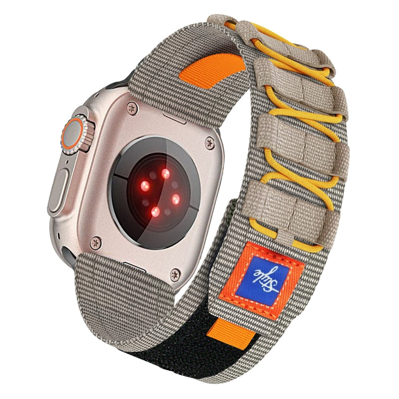 سوار من النايلون المنسوج بتصميم أنيق لساعة آبل