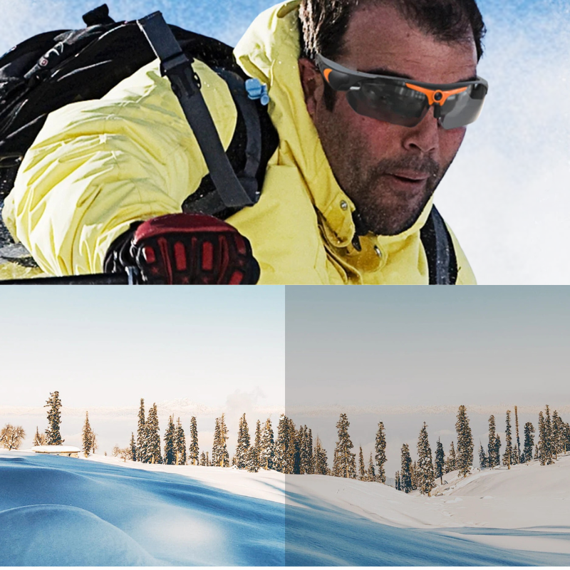 نظارات مستقطبة - كاميرا HD 1080P للمغامرات الخارجية