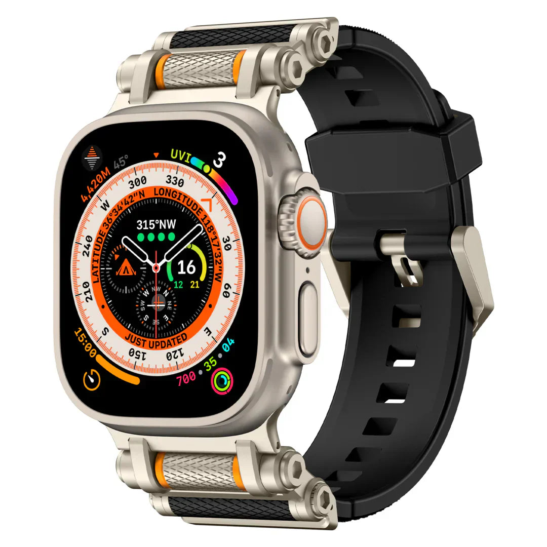 Taktisches drehbares Silikonarmband für die Apple Watch