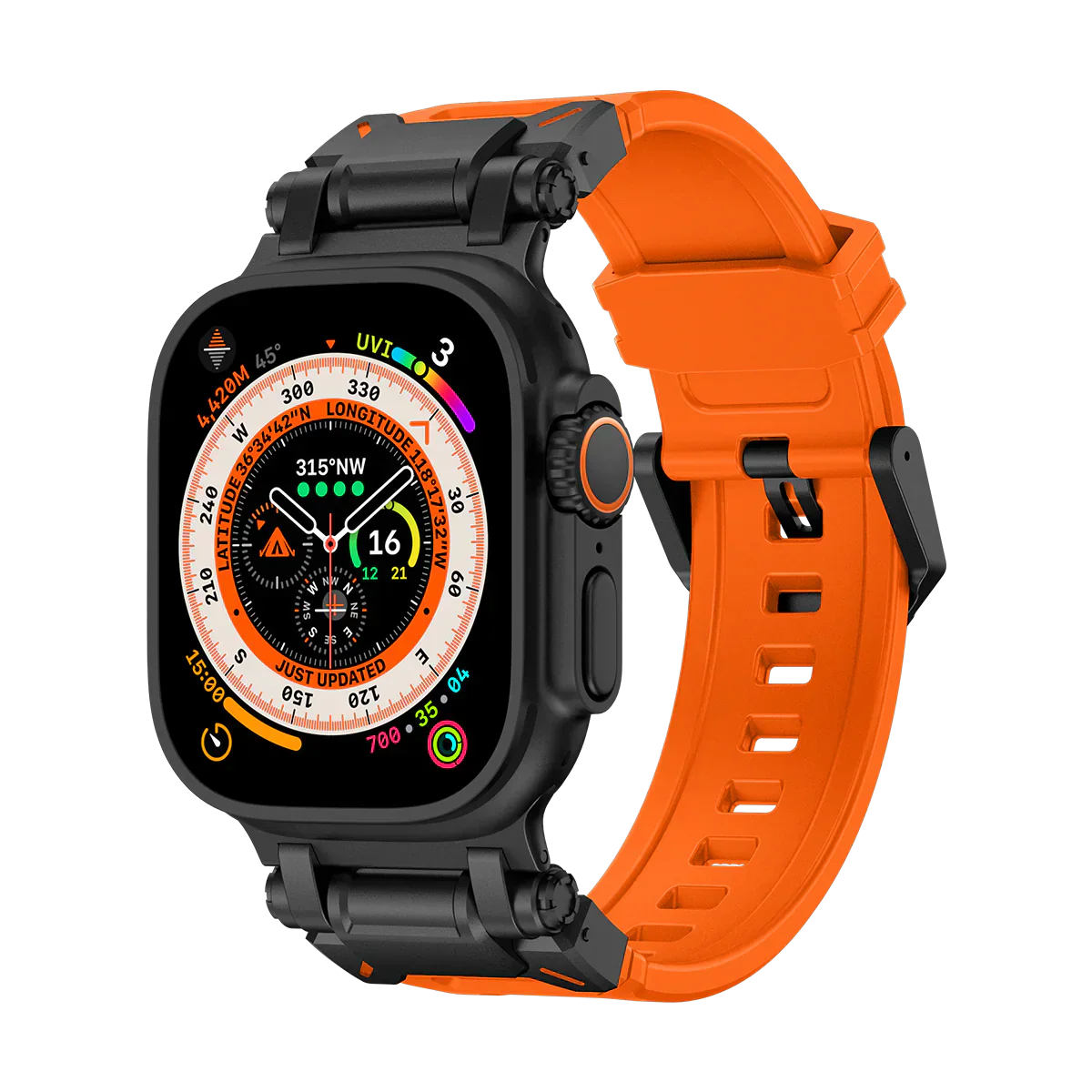 Új titán fém fej szilikon szíj Apple Watch-hoz