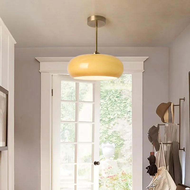 Charlotte Round Glass Flush Mount Ceiling Light