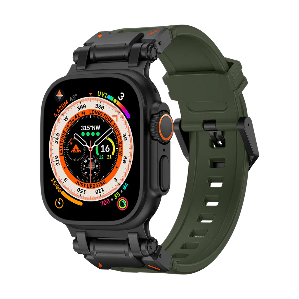 Új titán fém fej szilikon szíj Apple Watch-hoz