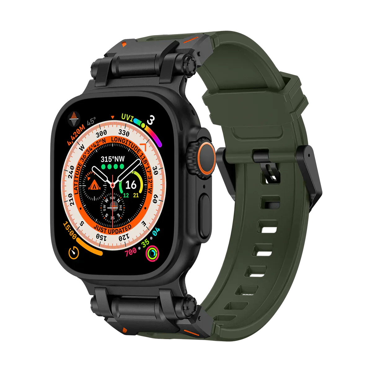 Új titán fém fej szilikon szíj Apple Watch-hoz