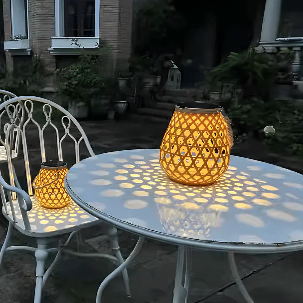 Lanterne tissée solaire Luna – Éclairage élégant intérieur et extérieur