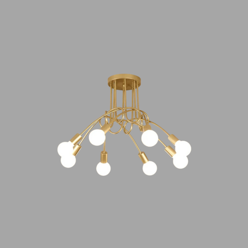 American Vintage kroonluchter - smeedijzeren LED hanglamp