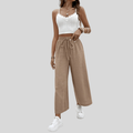 Elastic Cropped Summer Pants