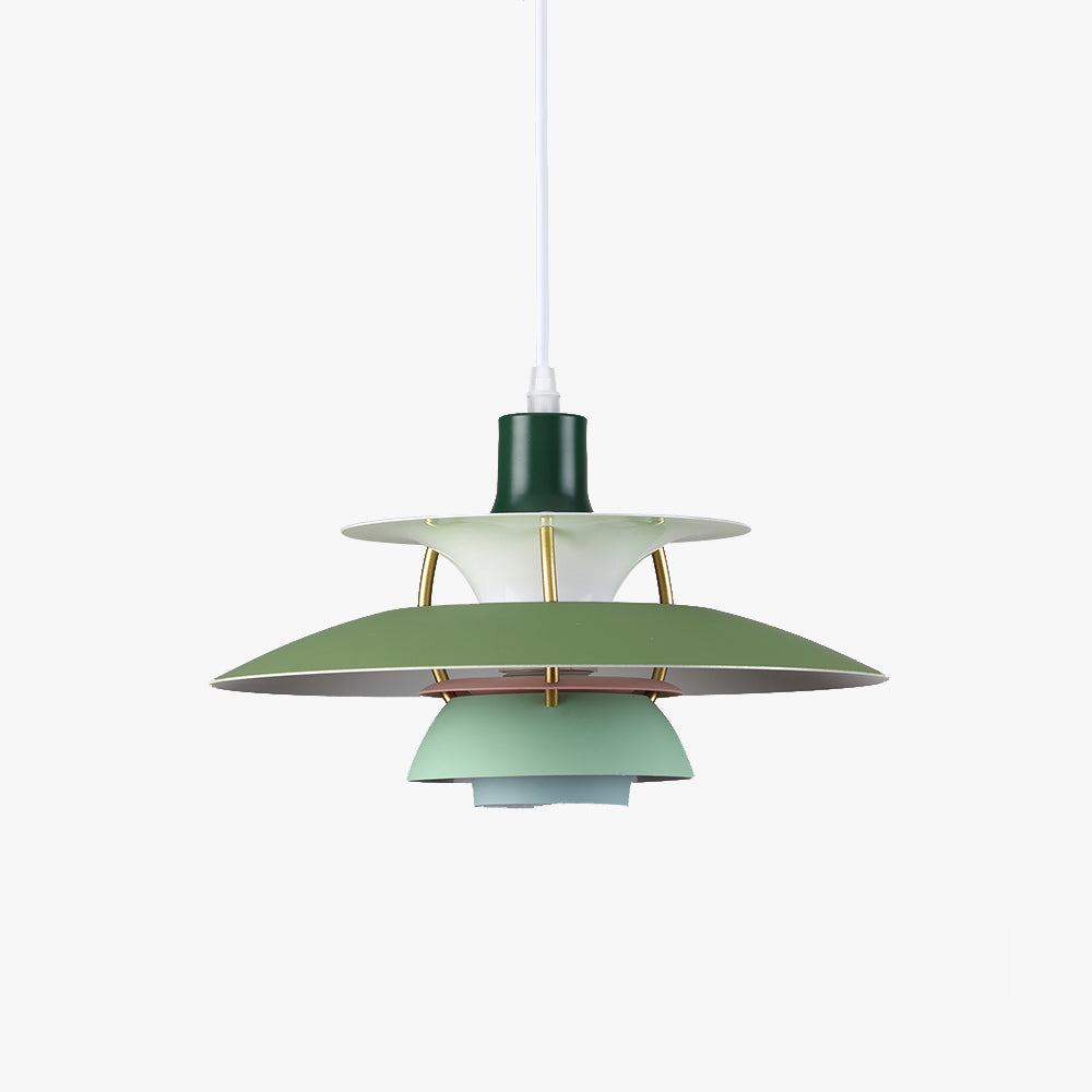 Macaron-pendellampe — metallskjerm i 15 farger, E27, 30–50 cm