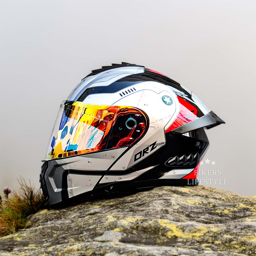 Casque modulaire AeroGuard à double visière homologué DOT et ECE