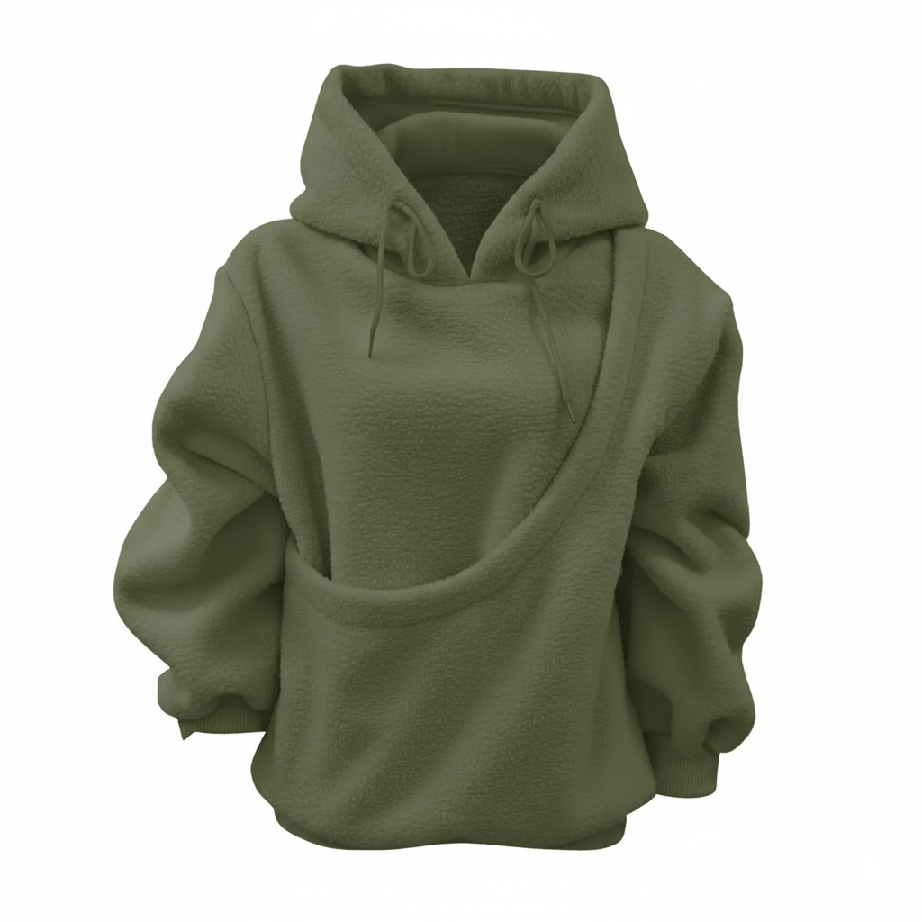 Bärbar djurbärare-hoodie för mysiga kramar