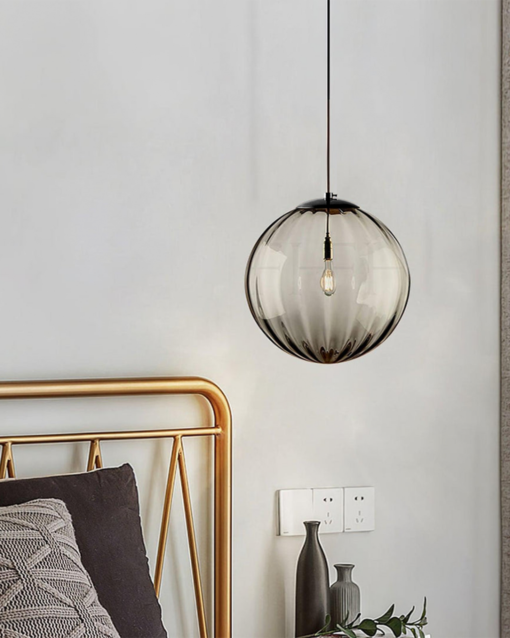 ثريا سقف زجاجية لون كهرماني من لومينارا | أورنتلي