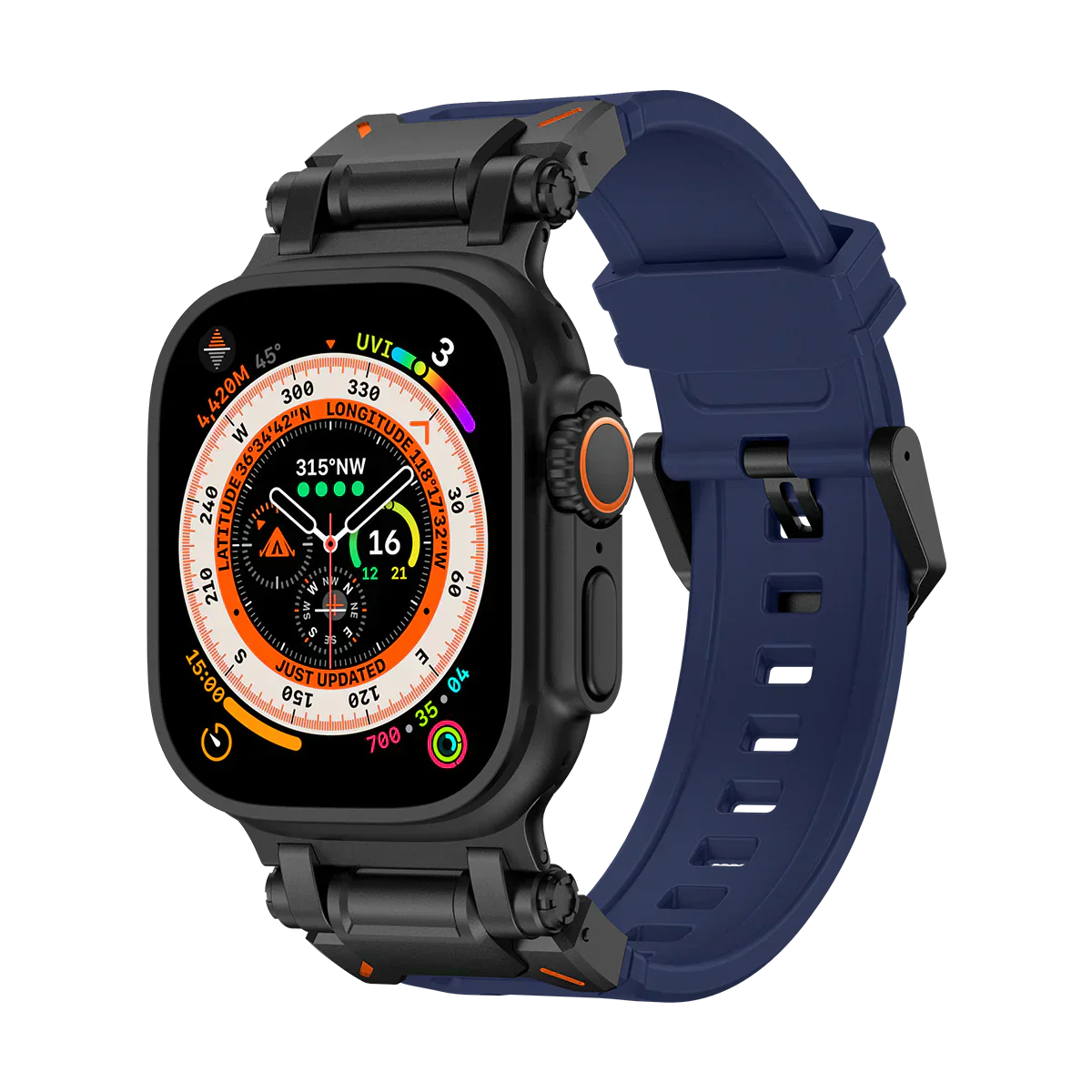 Új titán fém fej szilikon szíj Apple Watch-hoz
