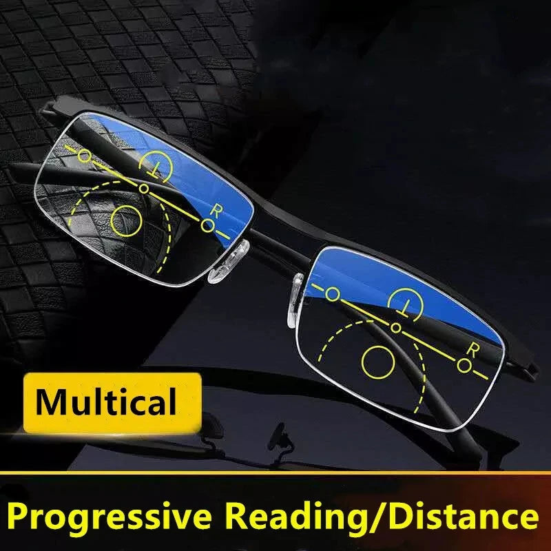 Occhiali da sole intelligenti con lenti progressive
