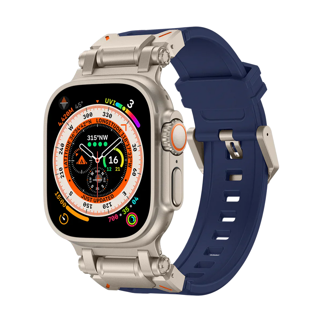 Új titán fém fej szilikon szíj Apple Watch-hoz