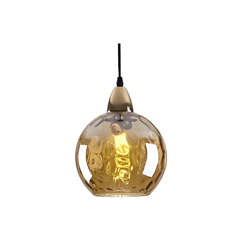 Moderní skleněné závěsné svítidlo ve tvaru koule - severský LED design