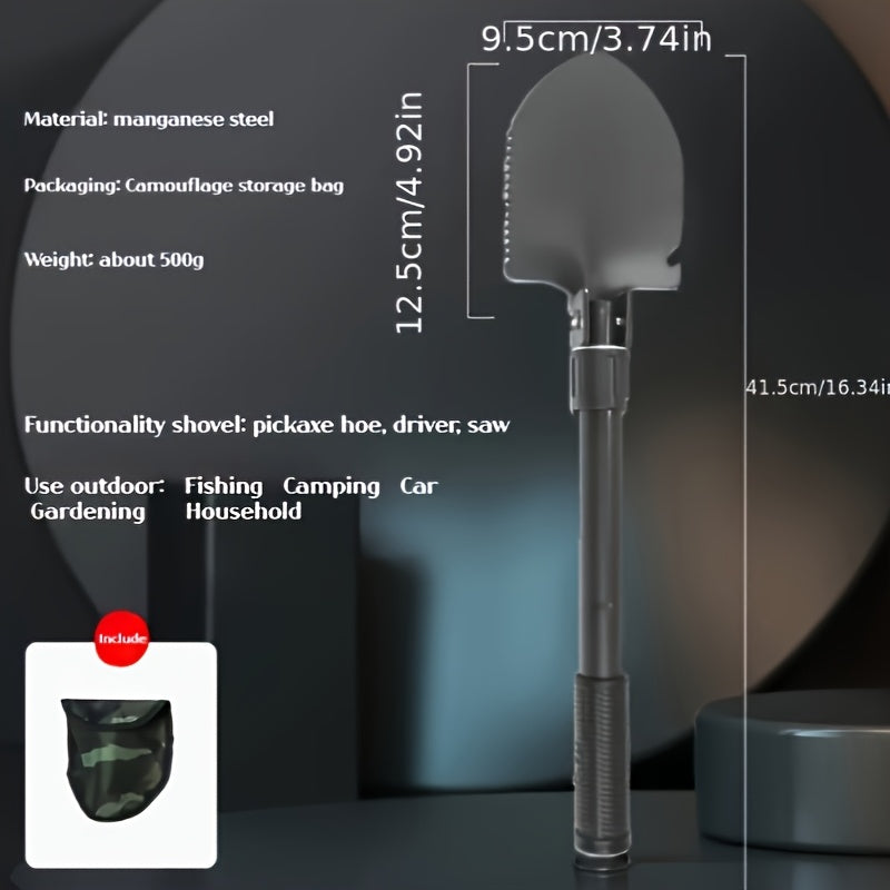 Taktisk sammenleggbar overlevelsesspade