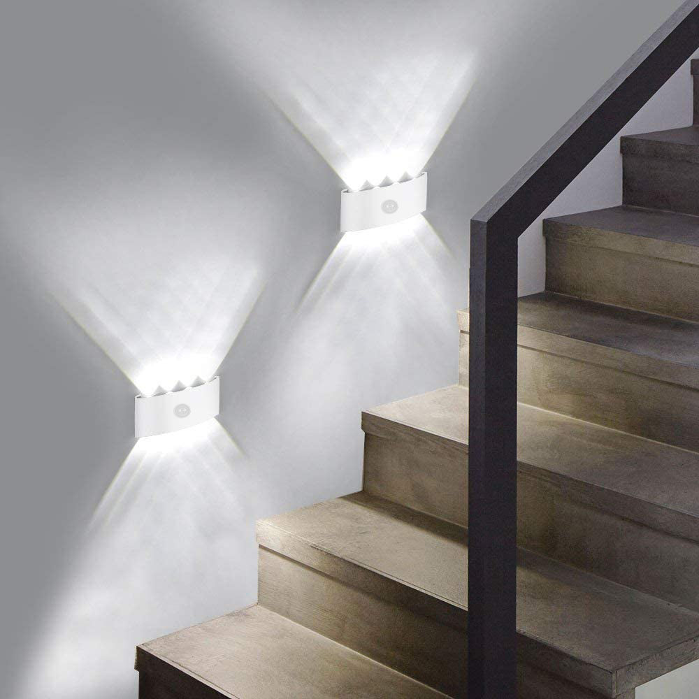 Ray Modern Simple Metal/Acrylic Fixtures Up And Down LED Light Wall Lamp, Black/White - Neutralighting