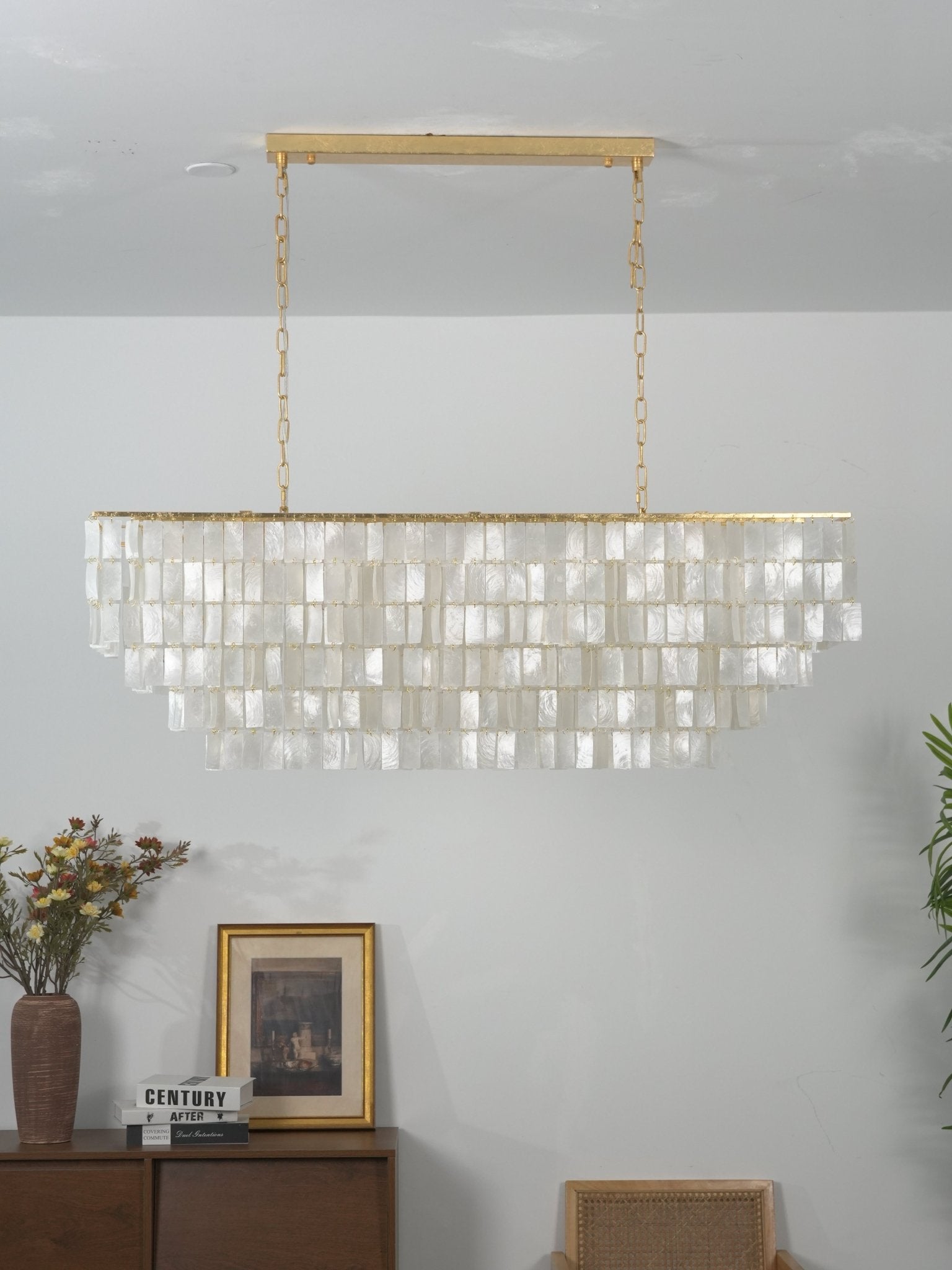 Kulatý lustr s více úrovněmi a skořepinami — design z průsvitných disků