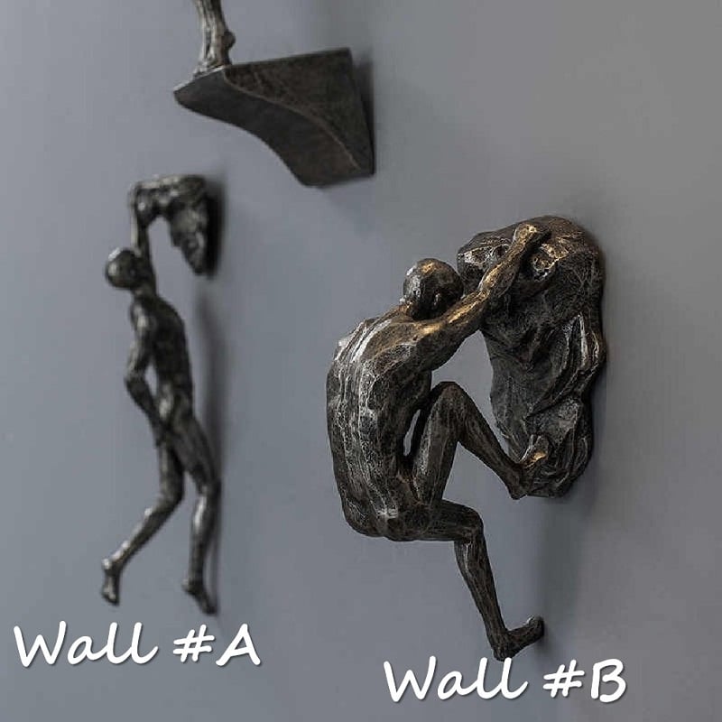 SummitWave Kletterer Skulptur Wandkunst für moderne Wohnkultur