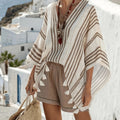 Zweiteiliges Set aus Neckholder-Crop-Top und legeren Shorts