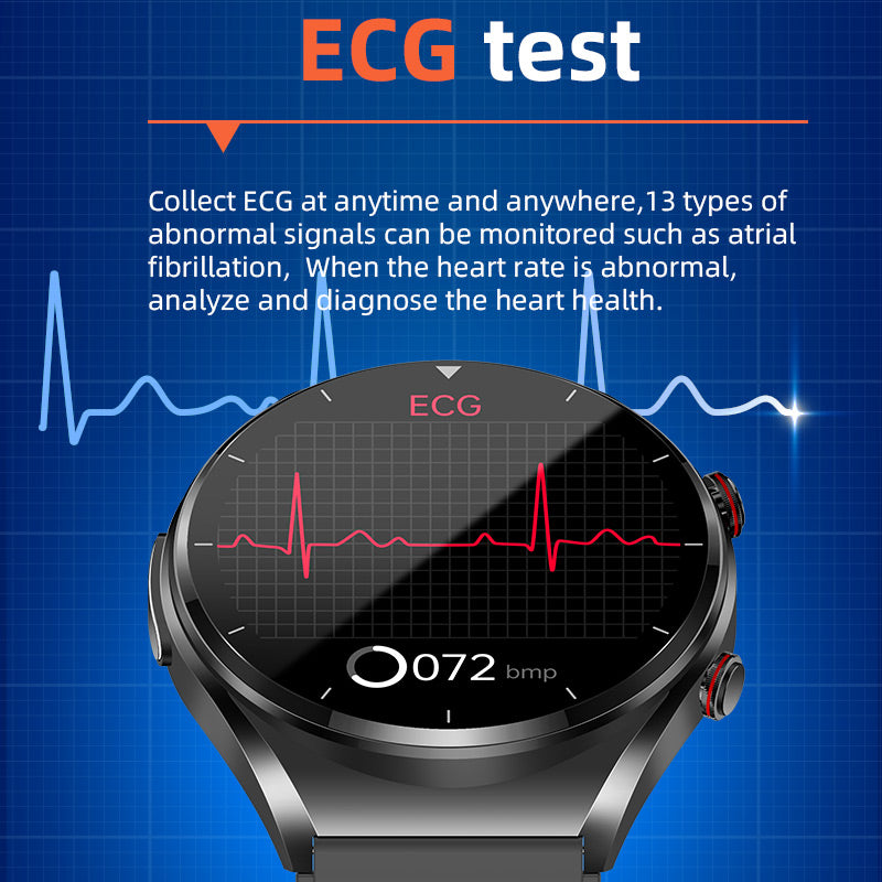 VitalPulse Gesundheits-Smartwatch mit Blutzucker-, Blutdruck-, EKG-, HRV- und Herzfrequenzmessung