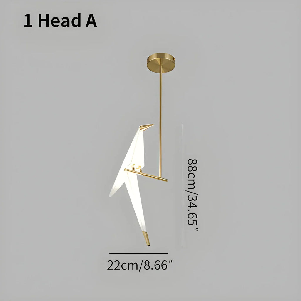 Papierkranich-Vogel-Kronleuchter für Esszimmer - Orntli