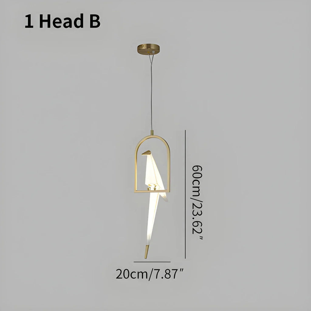 Papierkranich-Vogel-Kronleuchter für Esszimmer - Orntli
