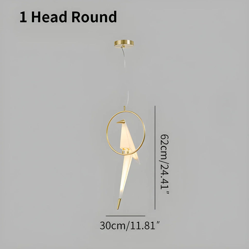 Papierkranich-Vogel-Kronleuchter für Esszimmer - Orntli