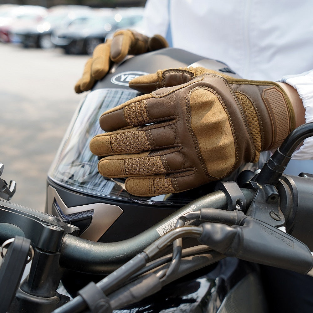 Gants en cuir compatibles avec écran tactile