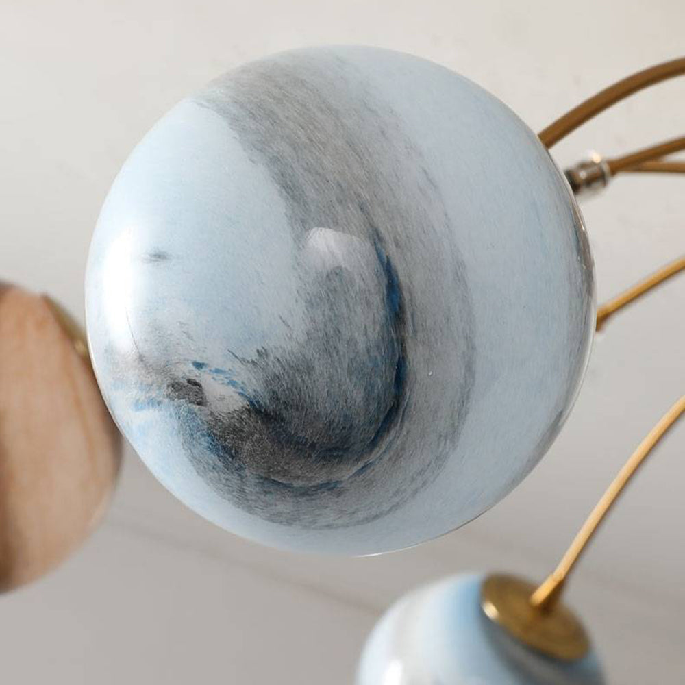 Aria Modern Planet Flush Mount Ceiling Light — Lightweight Rust-Resistant Design