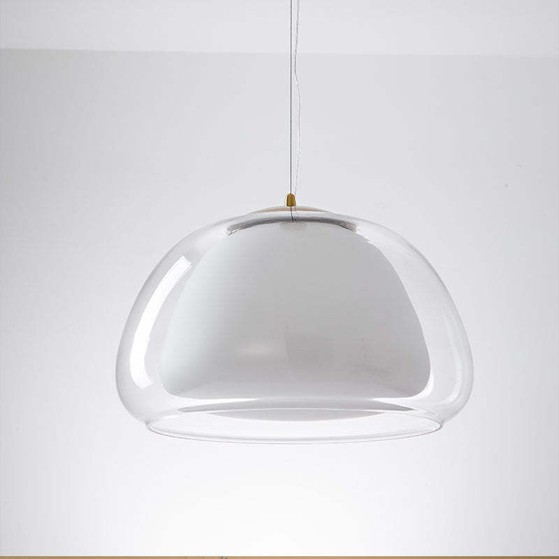 Aurora Milk Glass Pendant Light Modern Hanging Lamp