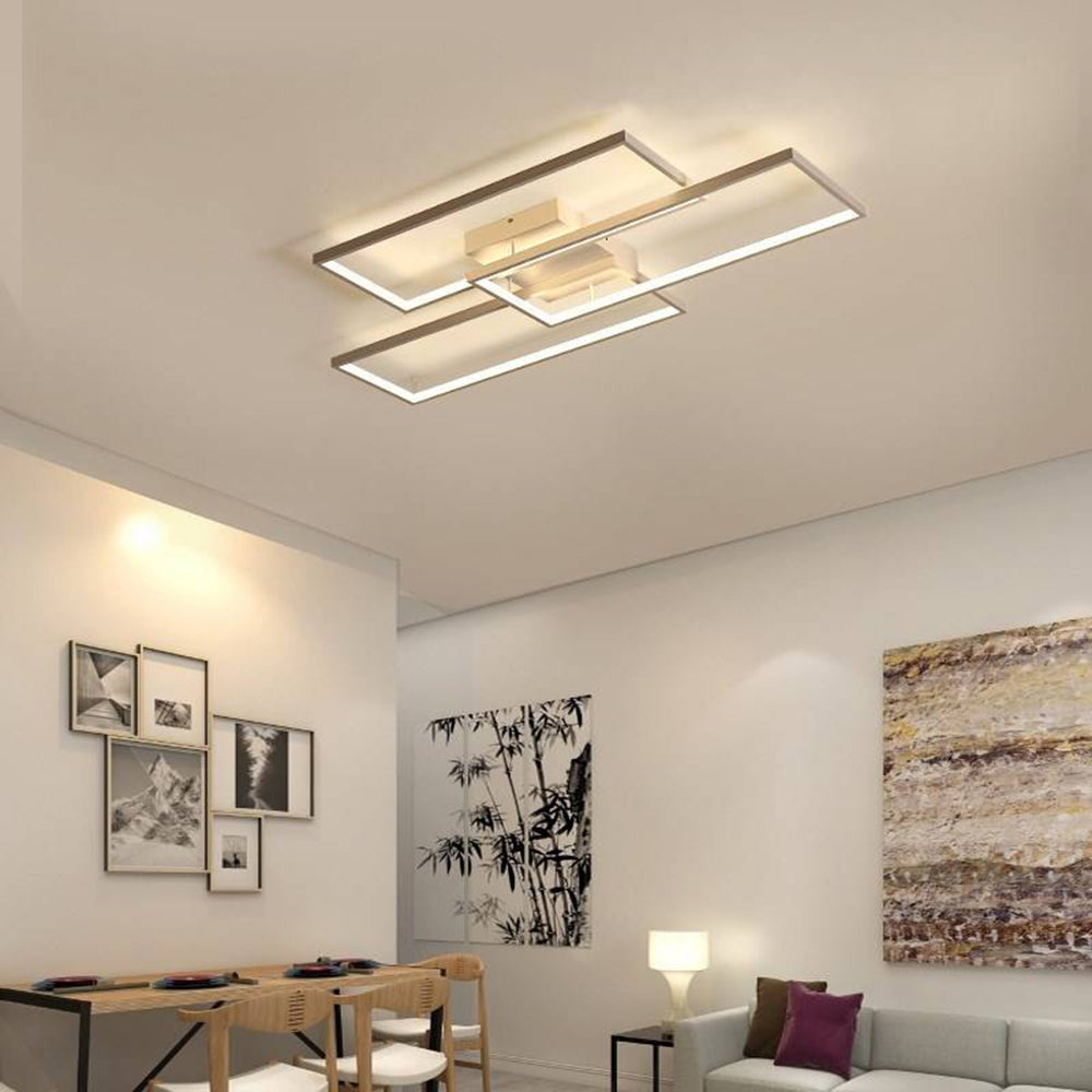 Lampada da soffitto rettangolare ad aderenza Arisha, 2 colori, dimmerabile, lampadina inclusa