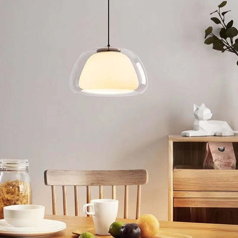 Aurora Milk Glass Pendant Light Modern Hanging Lamp