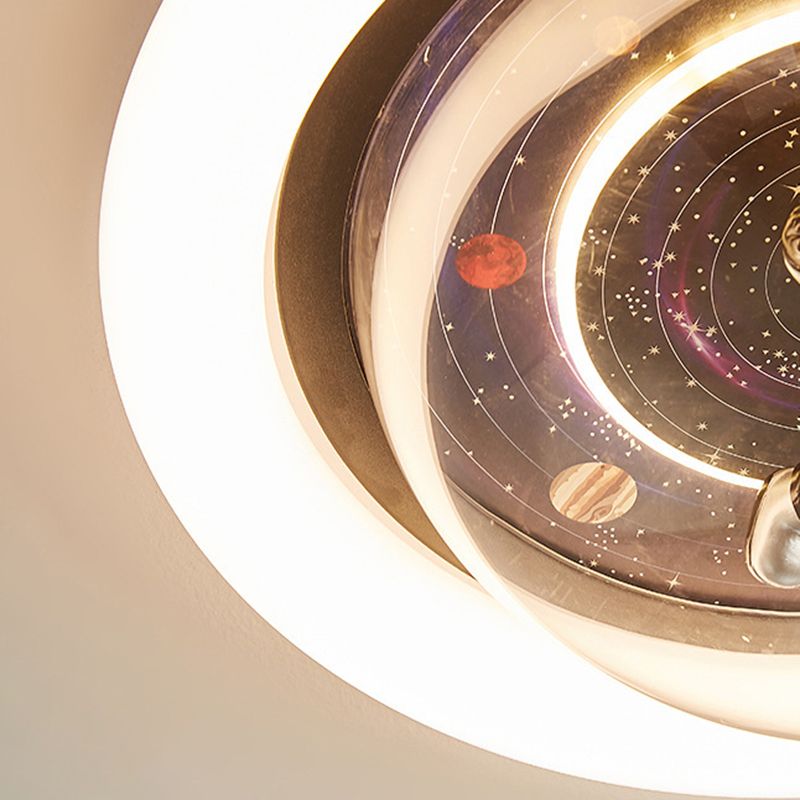 Deckenleuchte zur Aufputzmontage - kosmisches Astronauten- und Galaxienmotiv, Aria