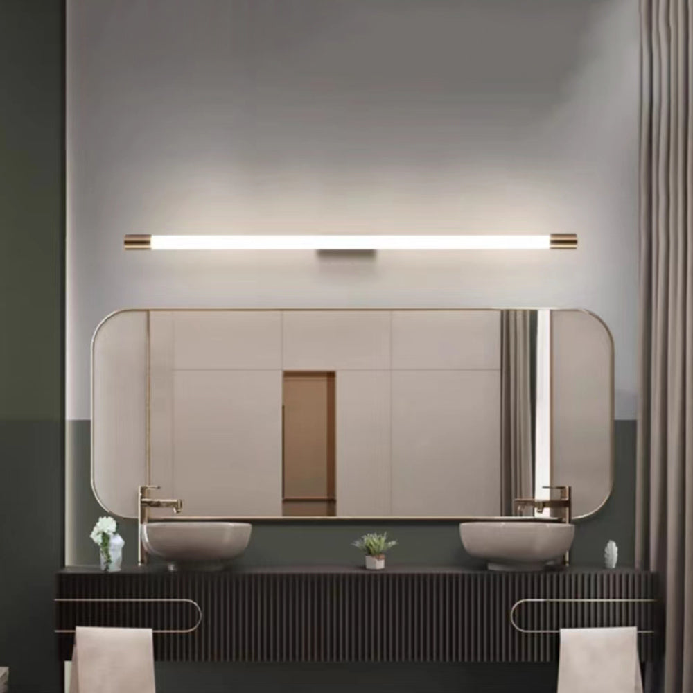 Arisha Modern Gold Vanity Wall Lamp — Mirror Front, Metal Frame