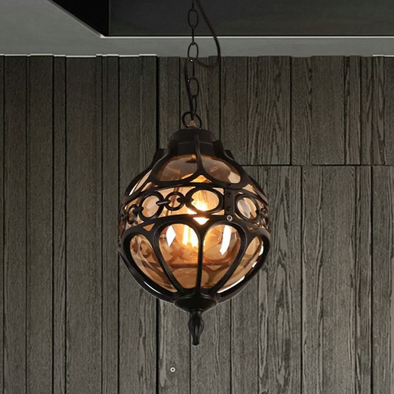 Silva vintage pendellampe i rustik bondegårdsstil — sort/bronzefarvet