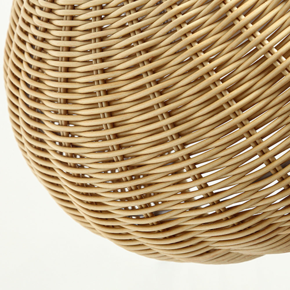 Ray moderne pendellampe i lanterne-stil — Metallramme, beige/kaffe