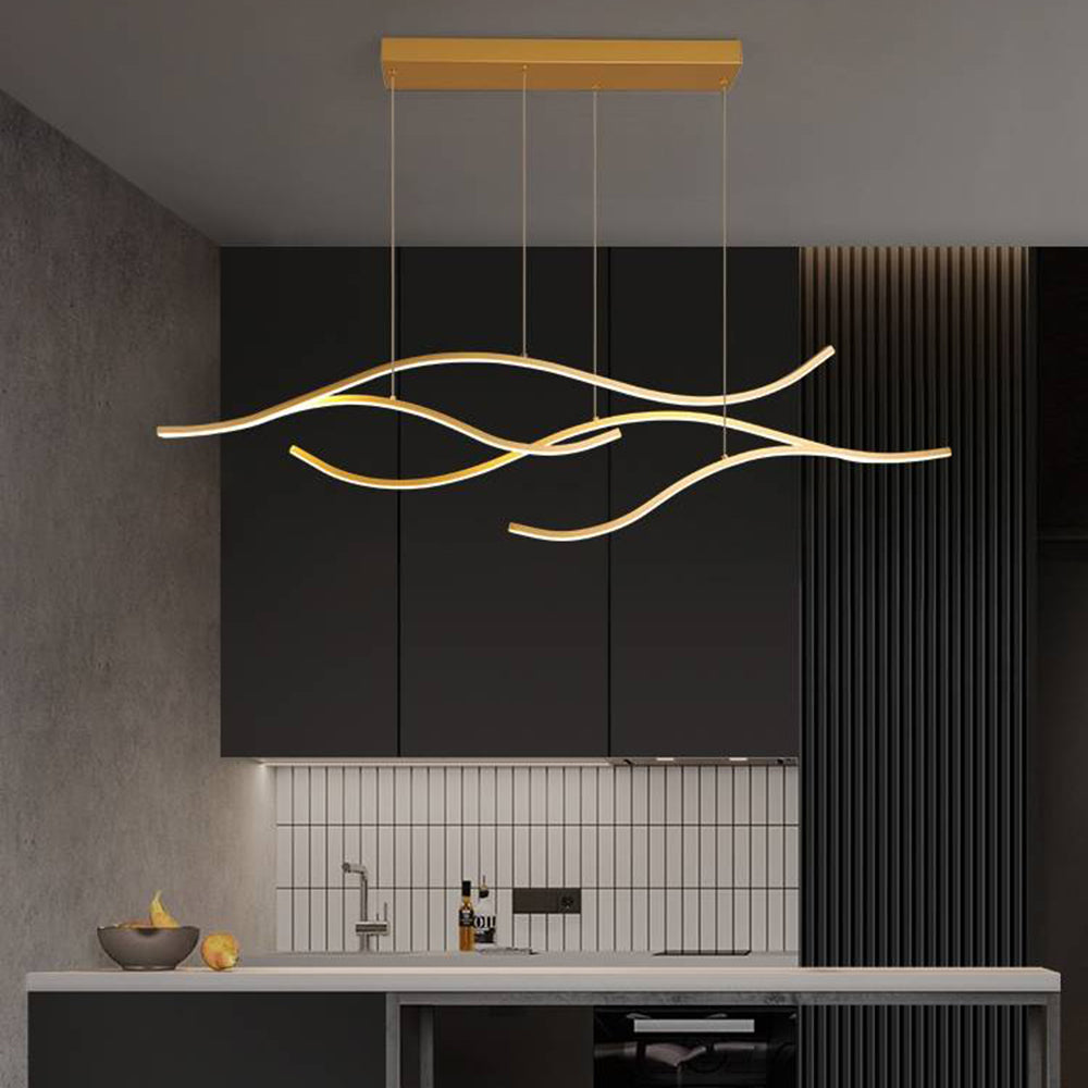 Arisha Modern Wave Pendant Light — 2 Colour, Dimmable, Bulb Included
