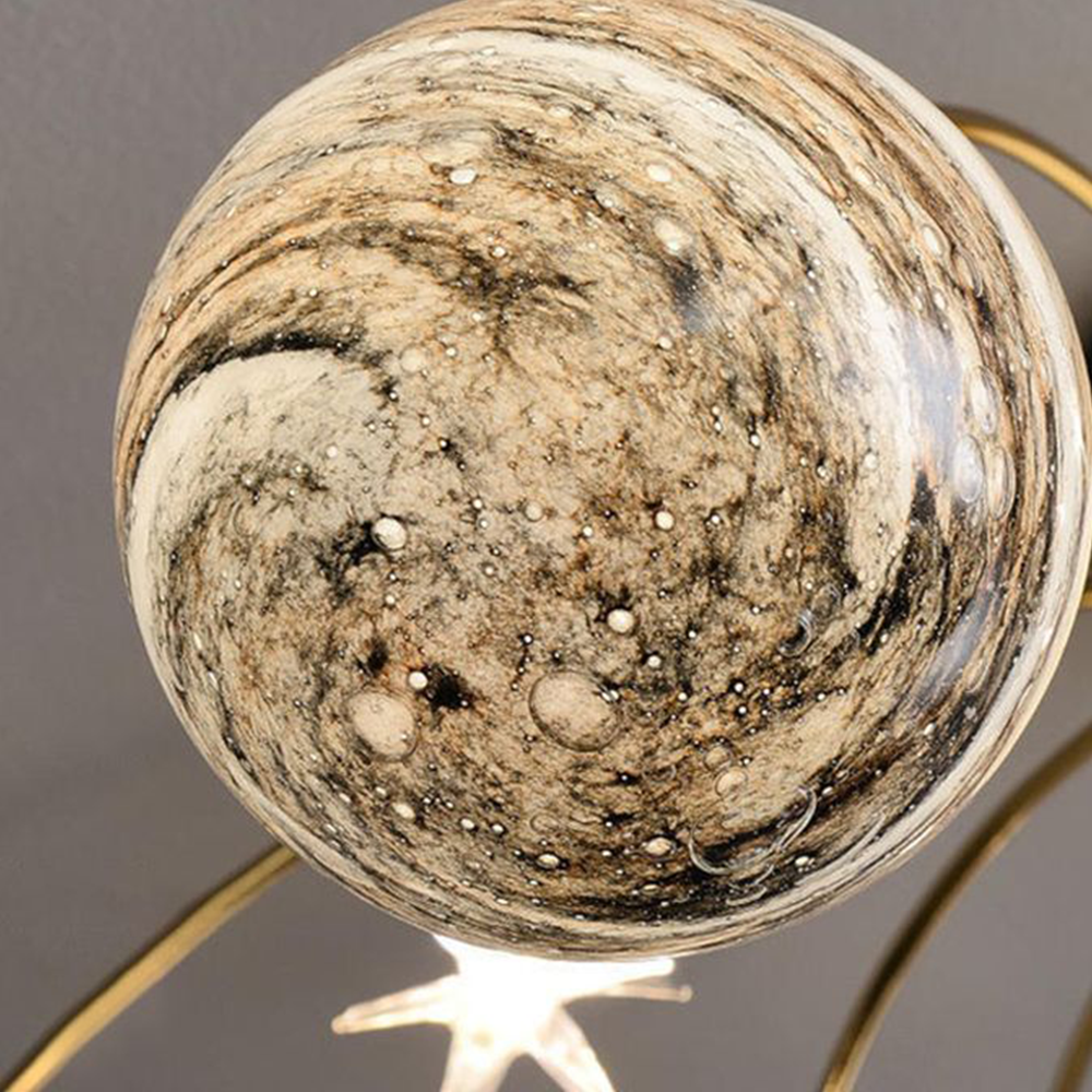 Aria Modern Planet Flush Mount Ceiling Light — Lightweight Rust-Resistant Design