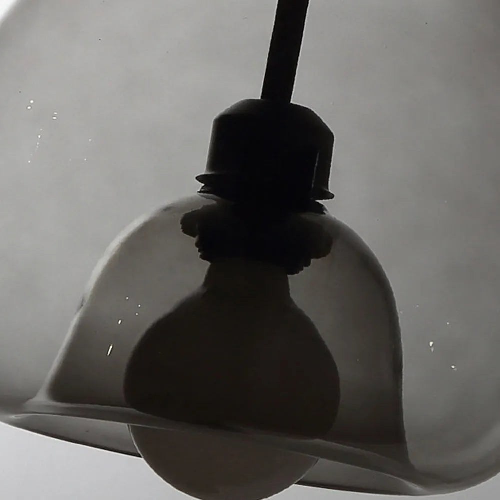 Glass Globe Pendant Light — Amber Smoky Grey, June Design