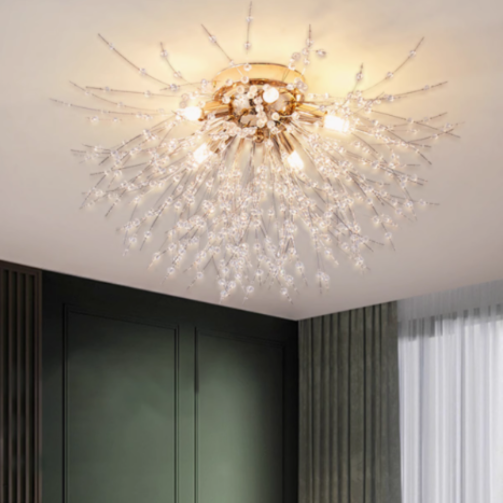 Kalia Vintage Dandelion Firework Pendant Light — Bulb Included, Warm or Cool Light