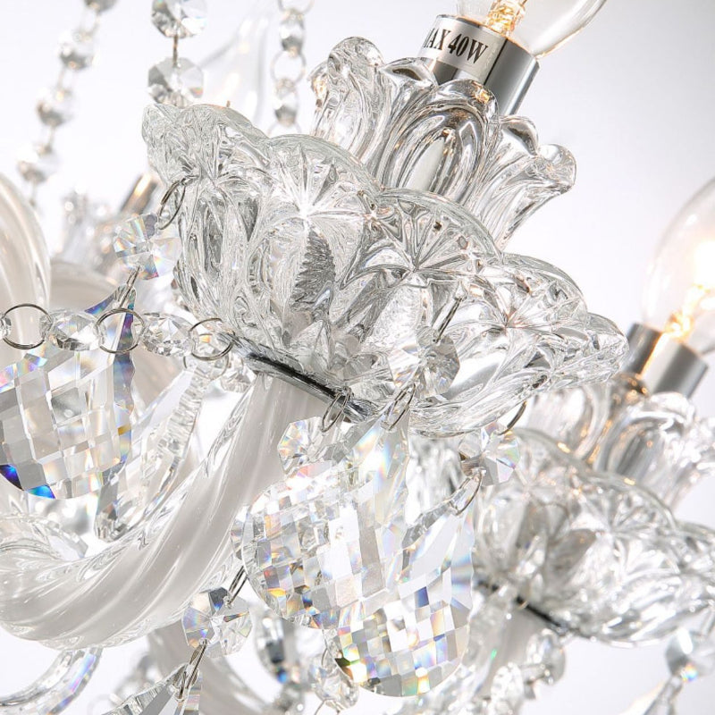 Silva French Crystal Chandelier — Indoor Fixture, Fits 10-15㎡ Rooms, Hardwired
