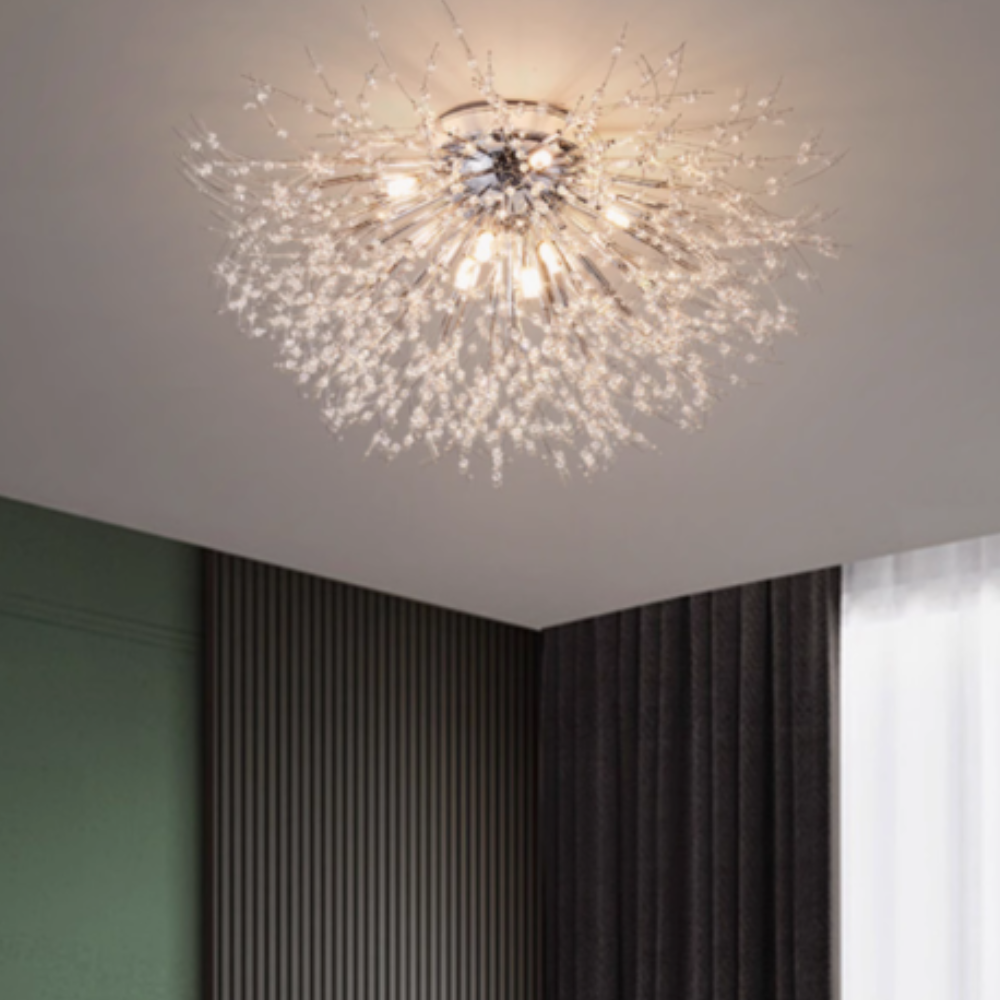 Kalia Vintage Dandelion Firework Pendant Light — Bulb Included, Warm or Cool Light