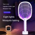 USB Rechargeable 2500V 2-In-1 Mosquito Swatter And Bug Zapper Insect Killer Racket